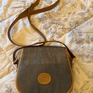 Gucci Brown and Blue Crossbody Bag